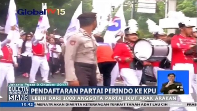 Lebih dari 1000 Anggota Partai Ikut dalam Pendaftaran Partai Perindo ke KPU