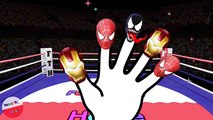 SPIDERMAN vs VENOM vs IRONMAN SUPERHEROES FINGER FAMILY Avengers Nursery Rhymes 3D song