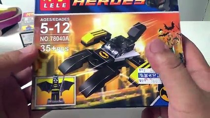 lele 배트맨과 비행기 슈퍼히어로 짝퉁 레고 피규어 장난감 제품 조립기