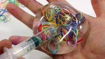 DIY Slime Colors Rubber Band Water Ball Toys Learn Colors Slime Glitter Icecream