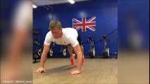 Rio 2016 Golden Medalist Adam Peaty show his incredible power with Superman-Pushups