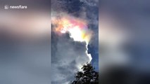 Stunning fire rainbow lights up the sky in Thailand
