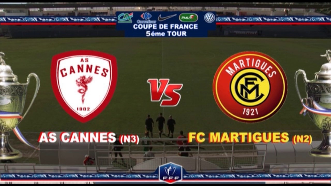 Résumé AS CANNES (N3) 1-2 FC MARTIGUES (N2) CDF 5T 2017-2018