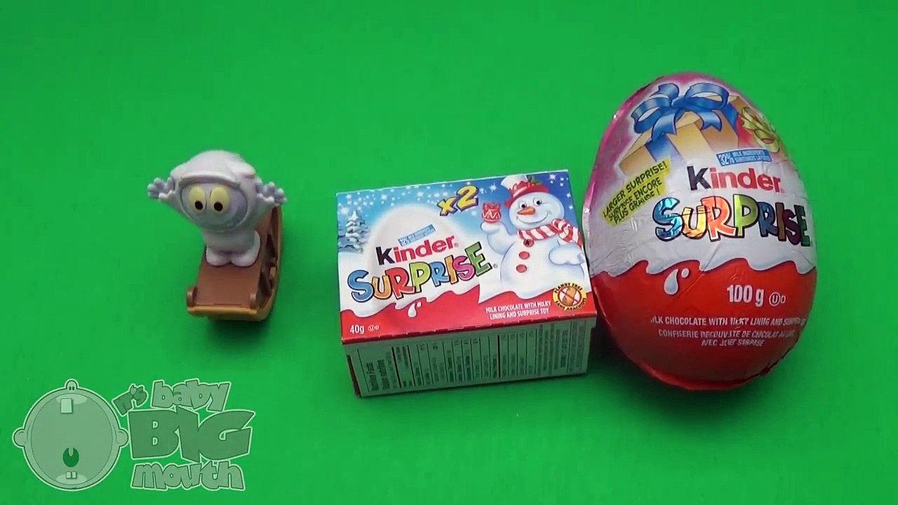 The Baby Big Mouth Show! Best of Kinder Surprise Egg Christmas Party! Opening 2 Huge Giant Eggs!
