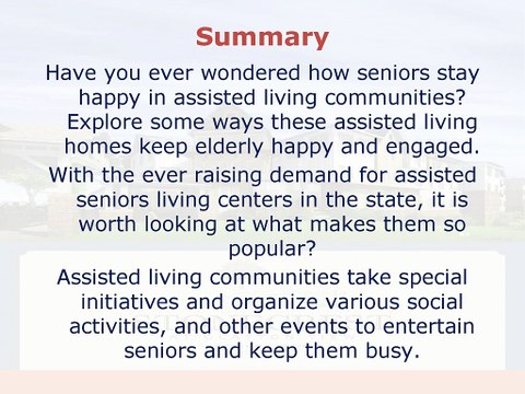 How Assisted Living Homes Keep Your Seniors Busy