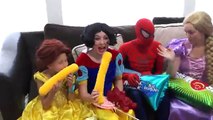 Frozen Elsa and Spiderman Giant Candy Haul!!!! w/ Disney Princesses and Beauty and the beast!!