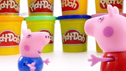 Свинка Пеппа и Джордж лепят планшет из Плей До Peppa Pig Play Doh Мультик из игрушек - Серия 99