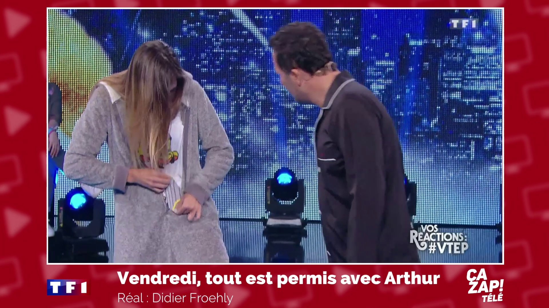 Camille Cerf montre sa culotte en direct ! - Vidéo Dailymotion
