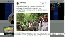 Colombia: recorren labriegos lugar en Tumaco donde fueron atacados