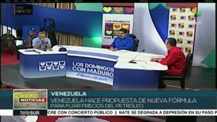 Propone pdte. venezolano nueva fórmula para fijar precio del petróleo