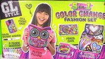 5 in 1 Color Changers Fashion SET! DIY GLitter Backpack Pillow Pencil Case! Num NOMS! FUN