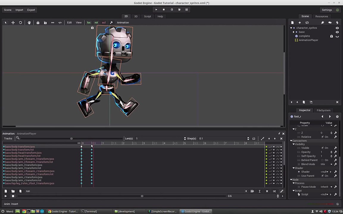 Godot Engine - Tutorial Series (08 Animating our Charer)