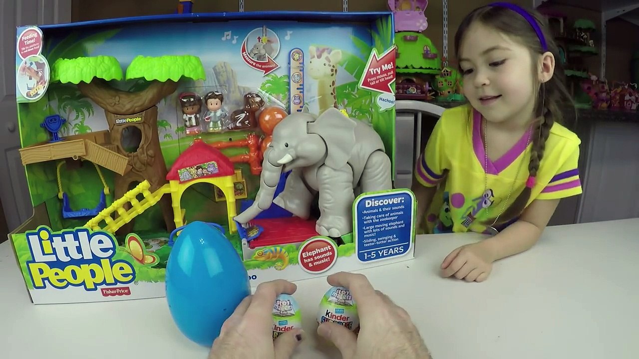FUN LITTLE PEOPLE BIG ANIMAL ZOO Thomas Toy Train Big Egg Surprise Opening Toys Kinder Surprise Eggs