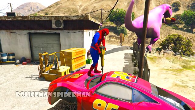 Lightning McQUEEN in Trouble! Spiderman & Tow Truck Rescue Team! Cars For Kids Nursery Rhymes Songs