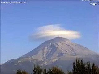 Espectacular! El Volcán Popocatepetl con nubes lenticulares