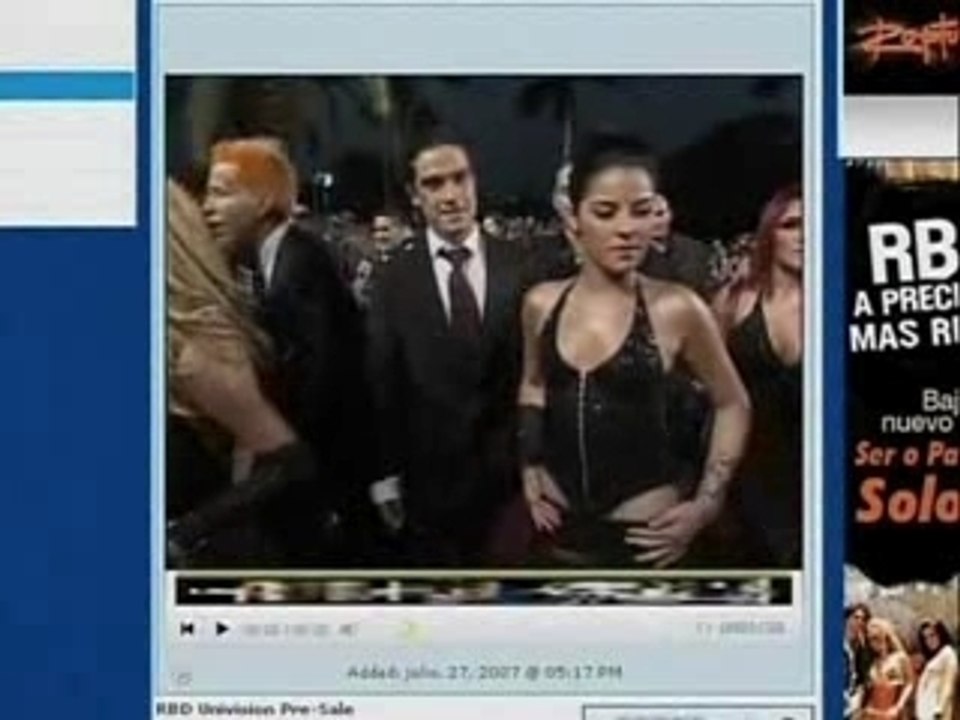 RBD promociona Mi Pagina RBD [Univision]