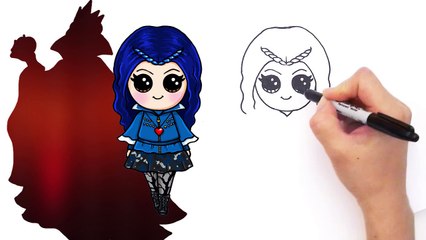 How to Draw Evie from Disney Descendants Cute step by step