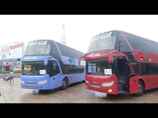 Green Line MAN Double Decker at Jam Jam Comilla for Hotel Break