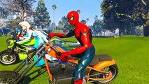 Цветные Мотоциклы и Веселые Супергерои Мультик для Детей Развивающие Видео Учим Цвета и Песенки