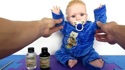 Pintei meu Bebê Reborn Caseiro! Boneca Customizada