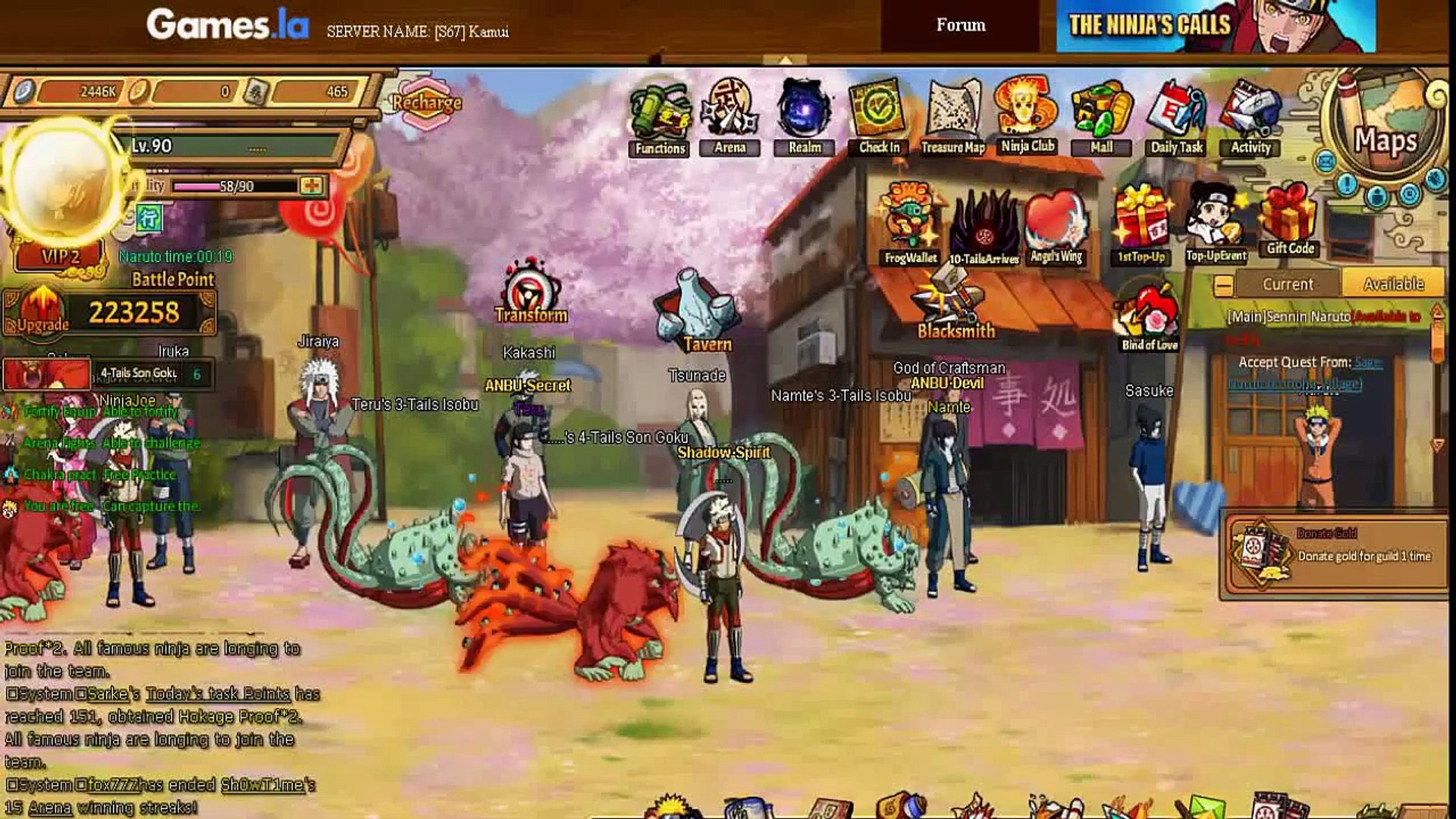 ULTIMATE NARUTO TAVERN LVL 90 ENGLISH/SPANISH and about new changes in game