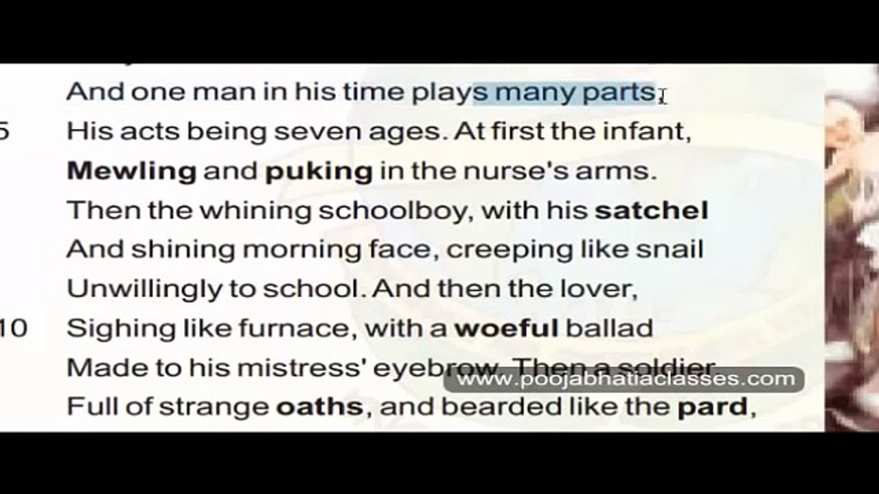 Class 9 Seven Ages English SA2 Hindi Explanation