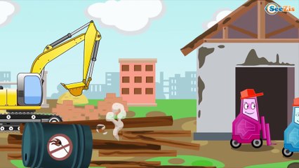 The Big Truck and The Crane | Construction Trucks & Service Vehicles Cartoons for children