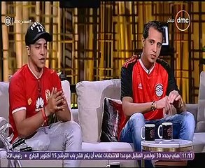 محمود الراقص بقدم واحدة بعد تأهل المنتخب الوطنى لكأس العالم 2018