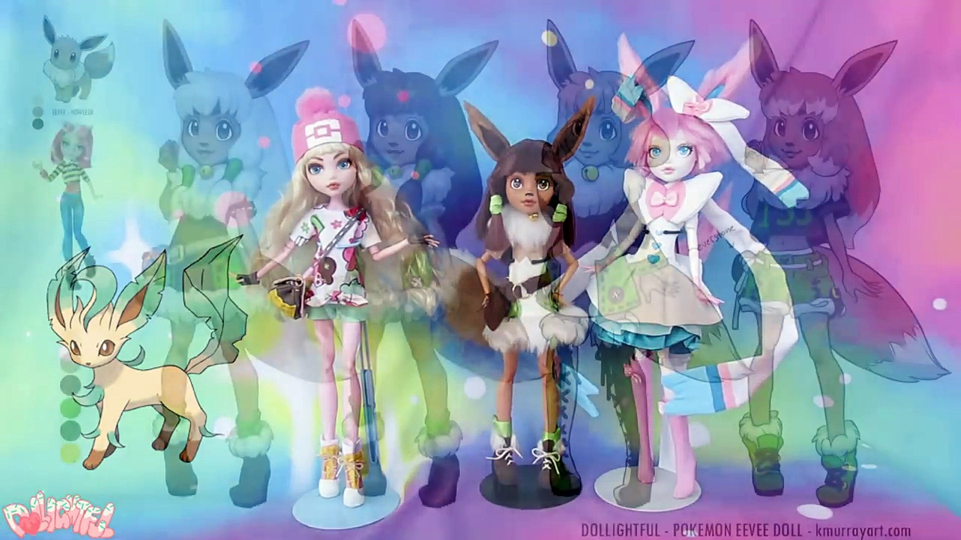 Repaint Leafeon Pokemon Eeveelution Custom Ooak Doll Video Dailymotion