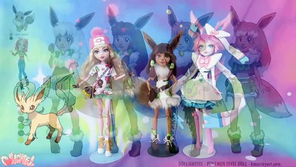 Repaint! Leafeon Pokemon Eeveelution custom OOAK Doll