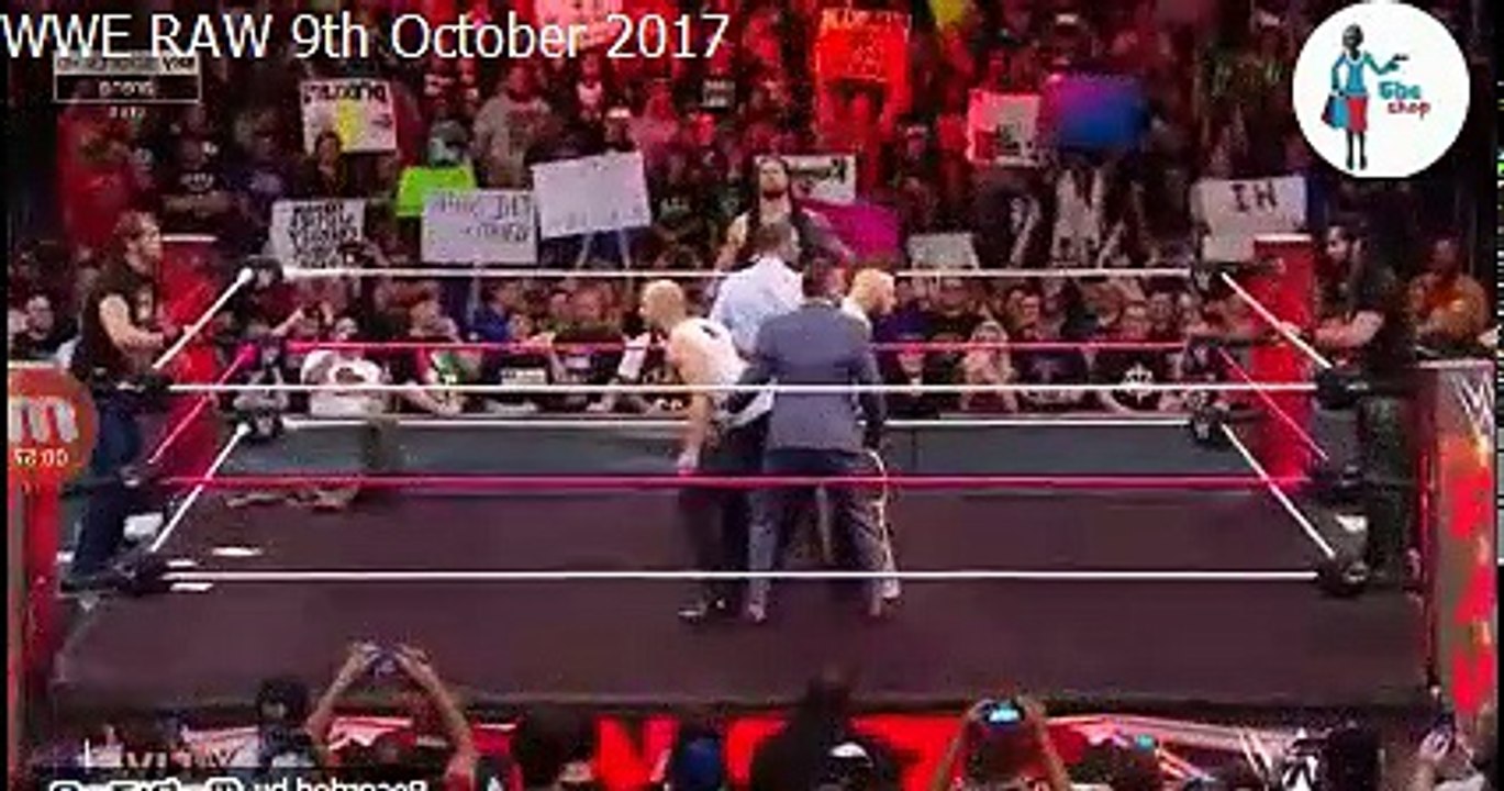 WWE RAW 9th october 2017 - Roman Regings , Seth Rolins & Dean Attack The Miz