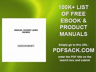 Huskee lawn mower manual deals