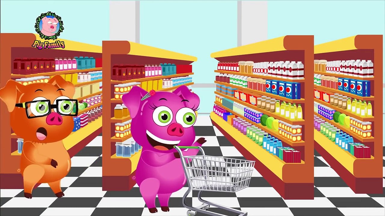 Pig Family Gummy Bear Crying when attacking by Shark Finger Family Song For Kids #Gummybear Colors