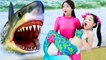 Bad Kids & Bad Shark Johny Johny Yes Papa Song Nursery Rhymes & Learn Colors for Children Toy Baby