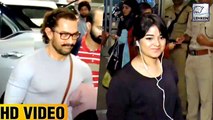 Aamir Khan and Zaira Wasim Spotted At Mumbai Airport
