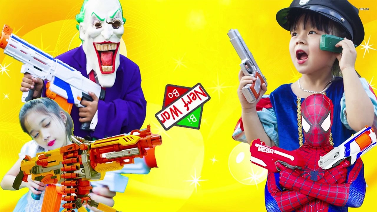 Kids Action Superhero Army Car Nerf guns Rescue the Princess