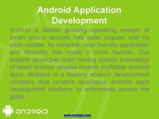 Mobiers best Android App Development Company