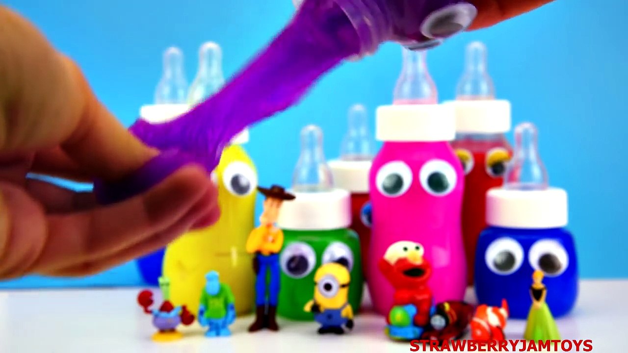 Slime Goo Elsa Frozen Minecraft Spongebob Cartoon Surprise Eggs Toys StrawberryJamToys