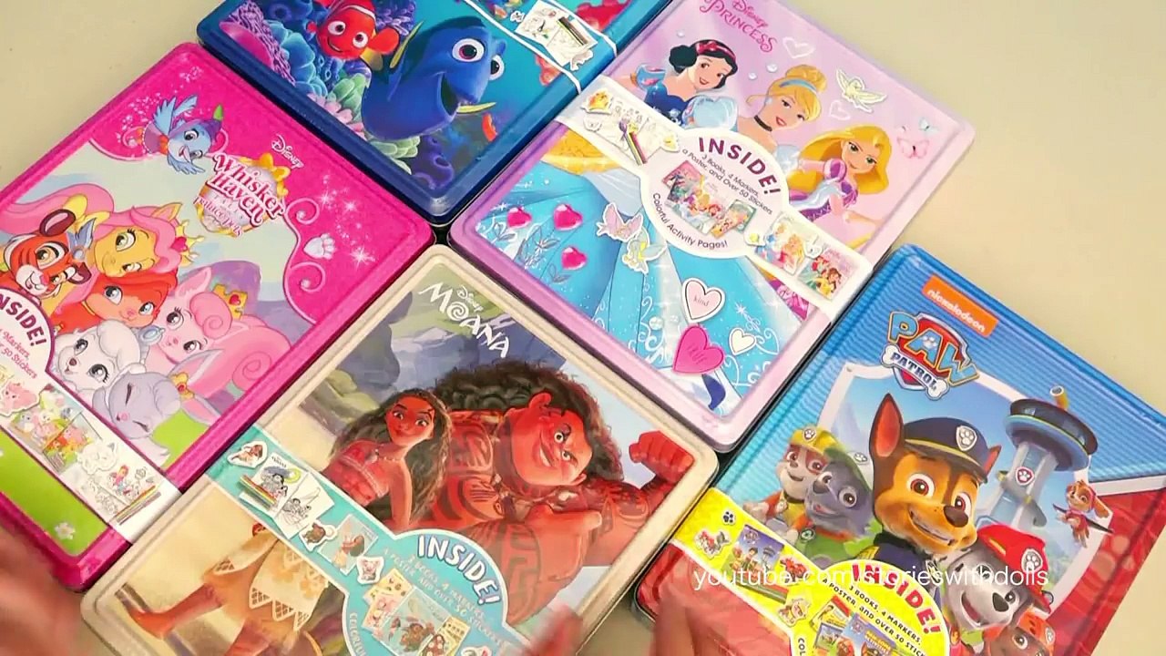 Speed Coloring Toys Moana, Paw Patrol, Disney Princess, Palace Pets, and Finding Dory