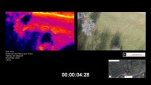 Détection thermique par image infrarouge prise d’un drone