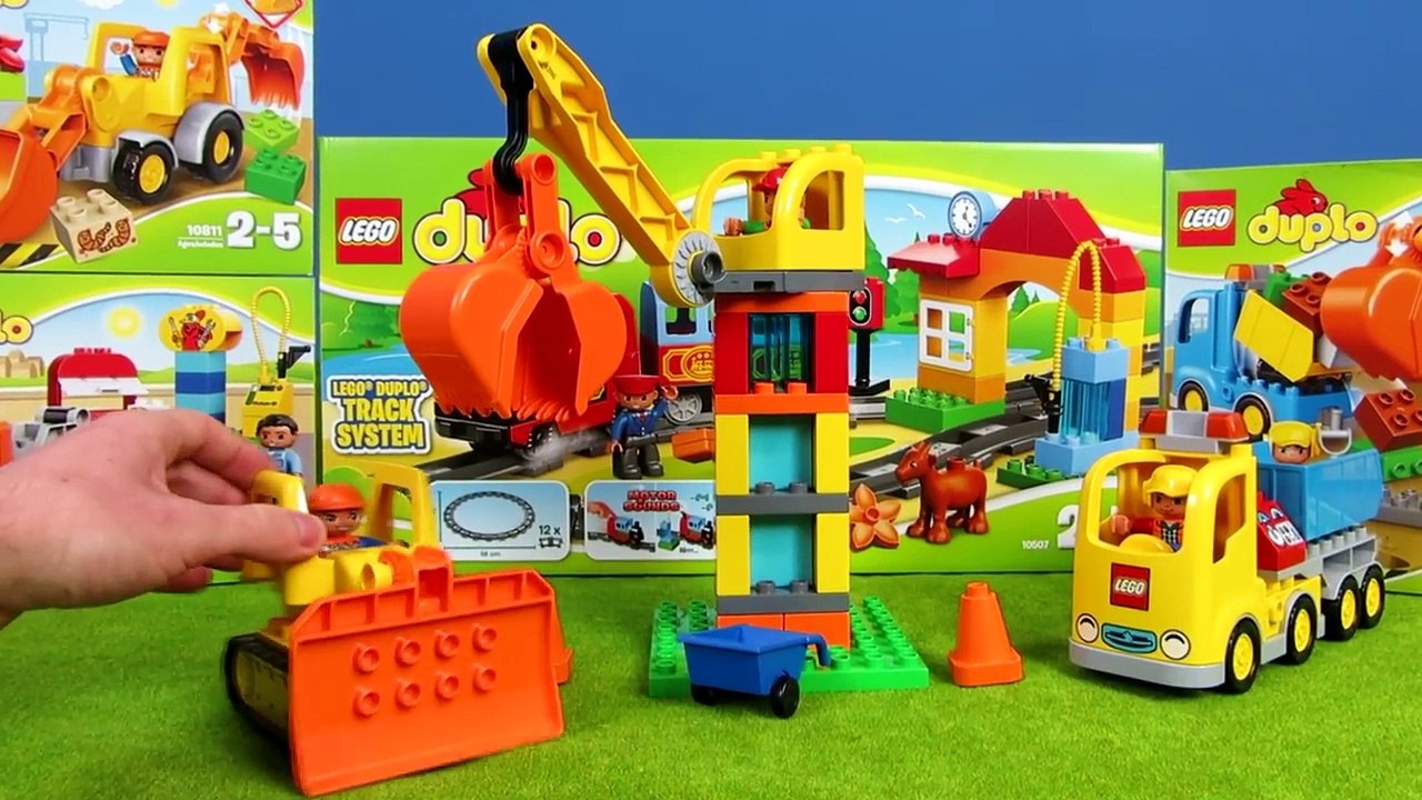 BAGGER LASTWAGEN ZÜGE KRAN & SPIELZEUGAUTOS Kinderfilm | Construction Baustelle für Kinder