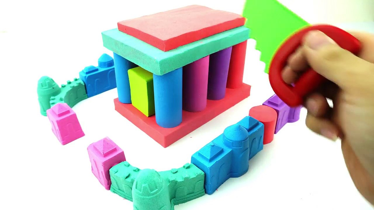 DIY How to make Mad Mattr Rainbow Greek Temple Kinetic Sand Cake
