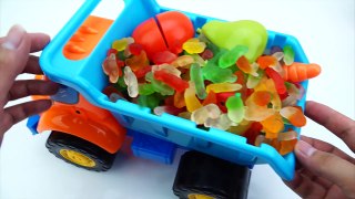 DIY Kinetic Sand Truck Learn Colors with Baby Watermelon Pool Children Song Finger Family Nursery
