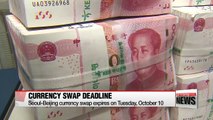 Seoul-Beijing currency swap agreement expires Tuesday