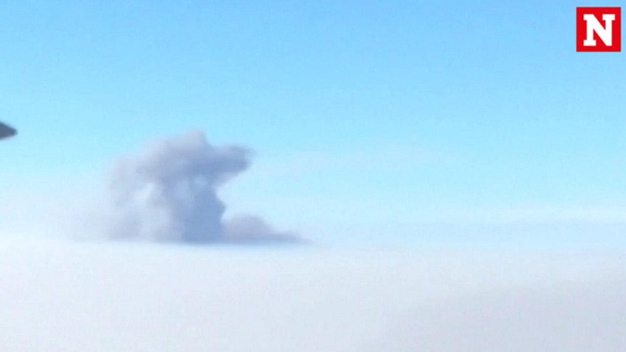 California wildfire: Mid-flight video captures...