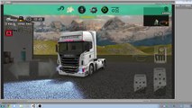 Grand Truck Simulator - Night ride with heavy fog - Scania V8   Randon Bitren   Pente na turbina mod