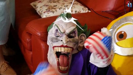 Kids story Frozen Elsa Win Spiderman Joker and Minion Battle Spiderman vs Joker SWAT FUNNY video