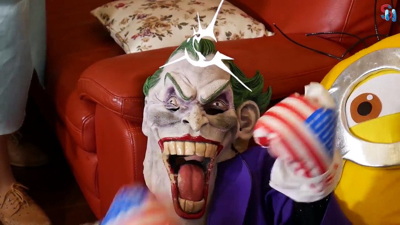 Kids story Frozen Elsa Win Spiderman Joker and Minion Battle Spiderman vs Joker SWAT FUNNY video