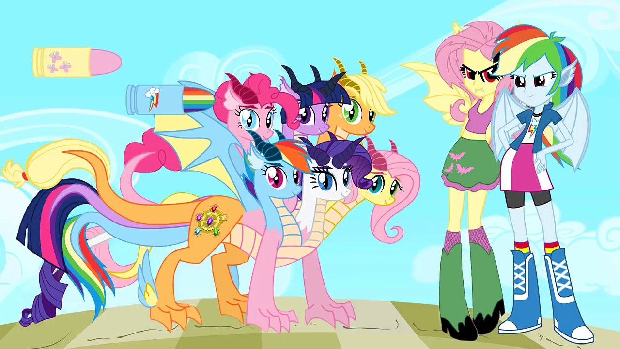 ✿ MLP Equestria Girls DRAGONS Transforms With Animation My Little Pony Love Story Zombie Attack HD