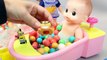 Learn Colors BabyDoll Bath Time In Candy Ball Surprise Toys Slime Clay